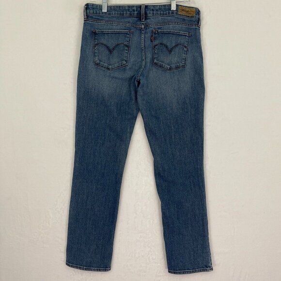 Levi's Demi Curve Jeans Womens 8/29 Blue Classic Mid-Rise Straight Denim Pants - Picture 2 of 12